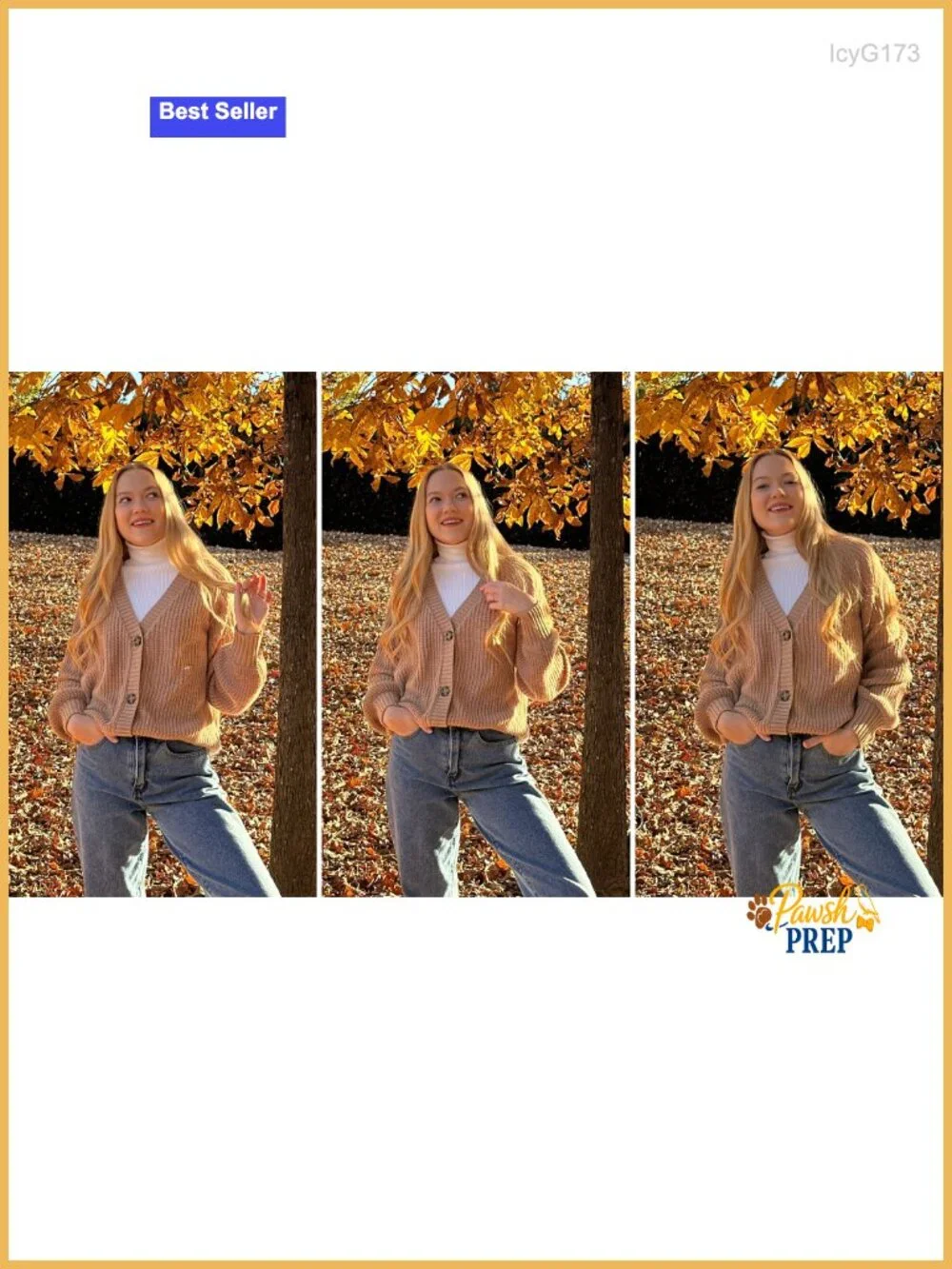Chunky Knit Open Front Cardigan Long Sleeve V Neck Button Down Women's Fall